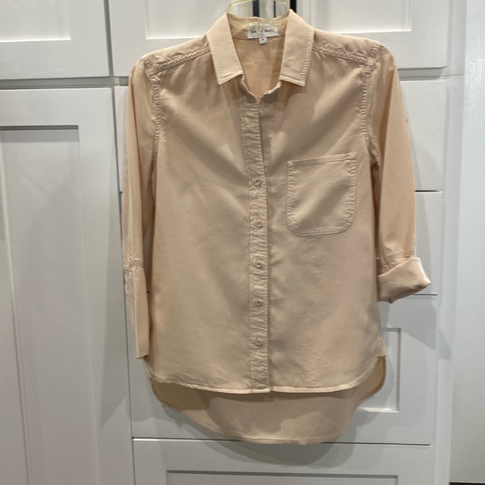 Women's Beige Button-Up Shirt